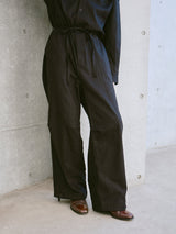 open collar belted assort l/s jump suit