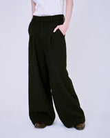 1tuck super baggy tweed slacks