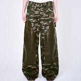 CAMO/Leather Docking Double Knee Baggy Trousersempty)