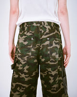 CAMO/Leather Docking Double Knee Baggy Trousersempty)