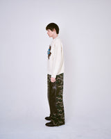 CAMO/Leather Docking Double Knee Baggy Trousersempty)