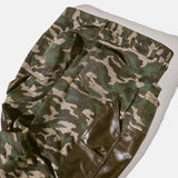 CAMO/Leather Docking Double Knee Baggy Trousersempty)