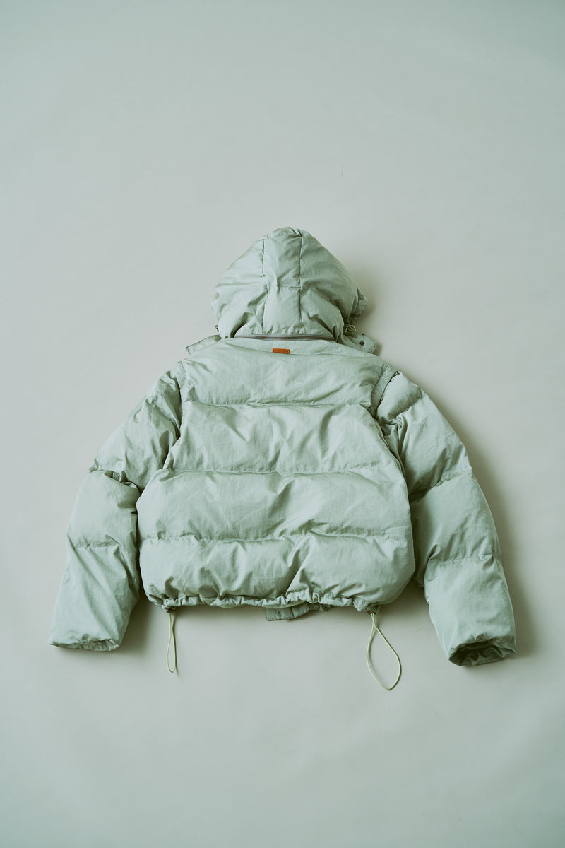 detachable sleeve 4way puffer jacket