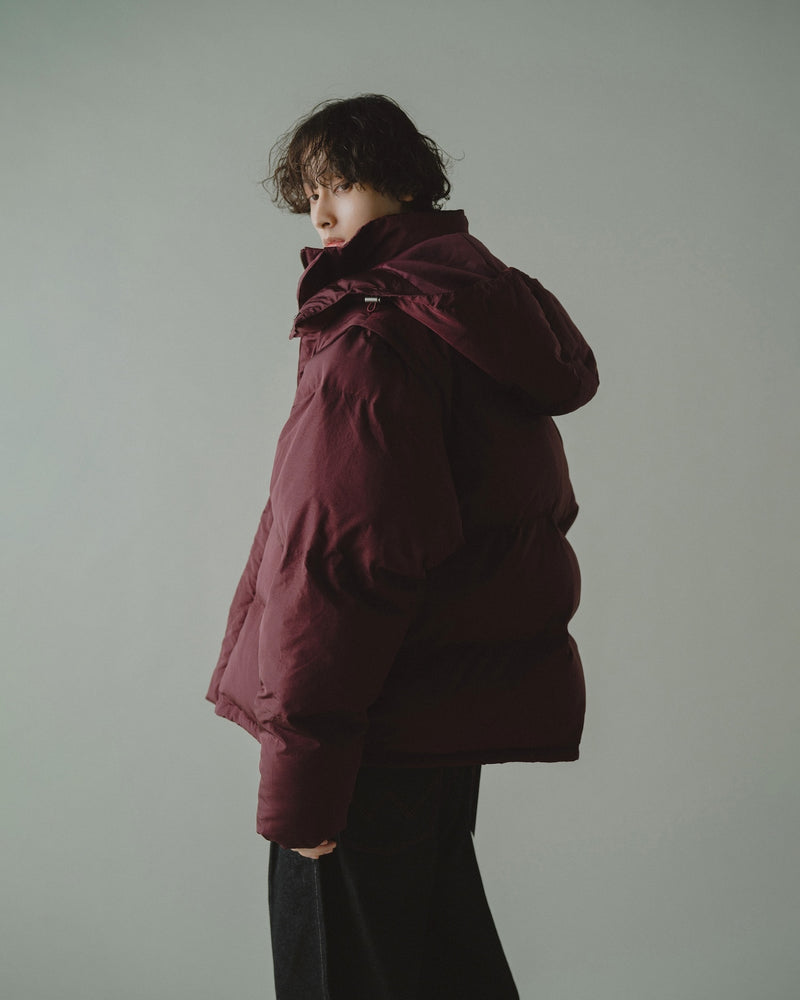 detachable sleeve 4way puffer jacket