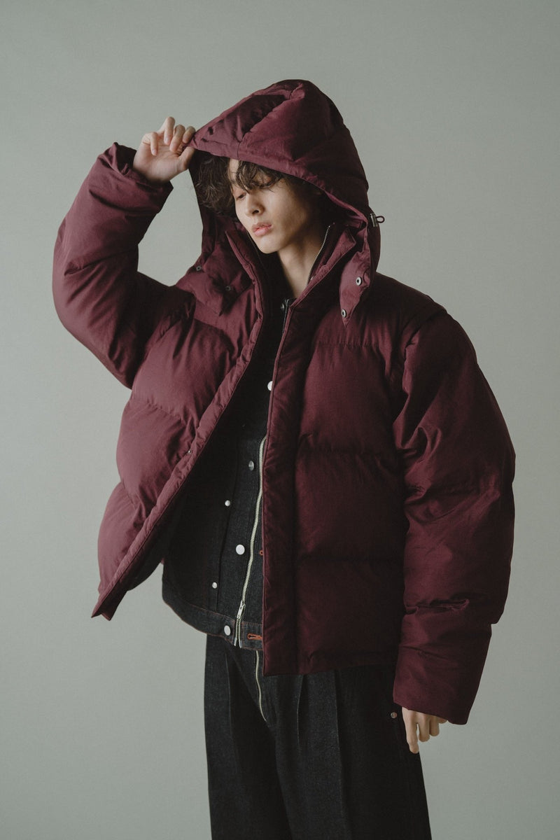 detachable sleeve 4way puffer jacket