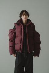 detachable sleeve 4way puffer jacket