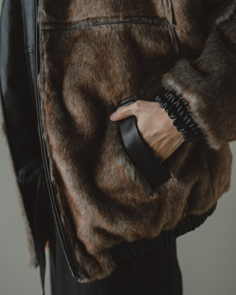 FUR/LEATHER REVERSIBLE JACKET