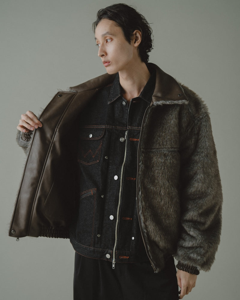 FUR/LEATHER REVERSIBLE JACKET