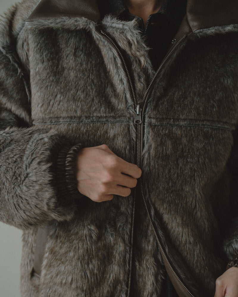 FUR/LEATHER REVERSIBLE JACKET