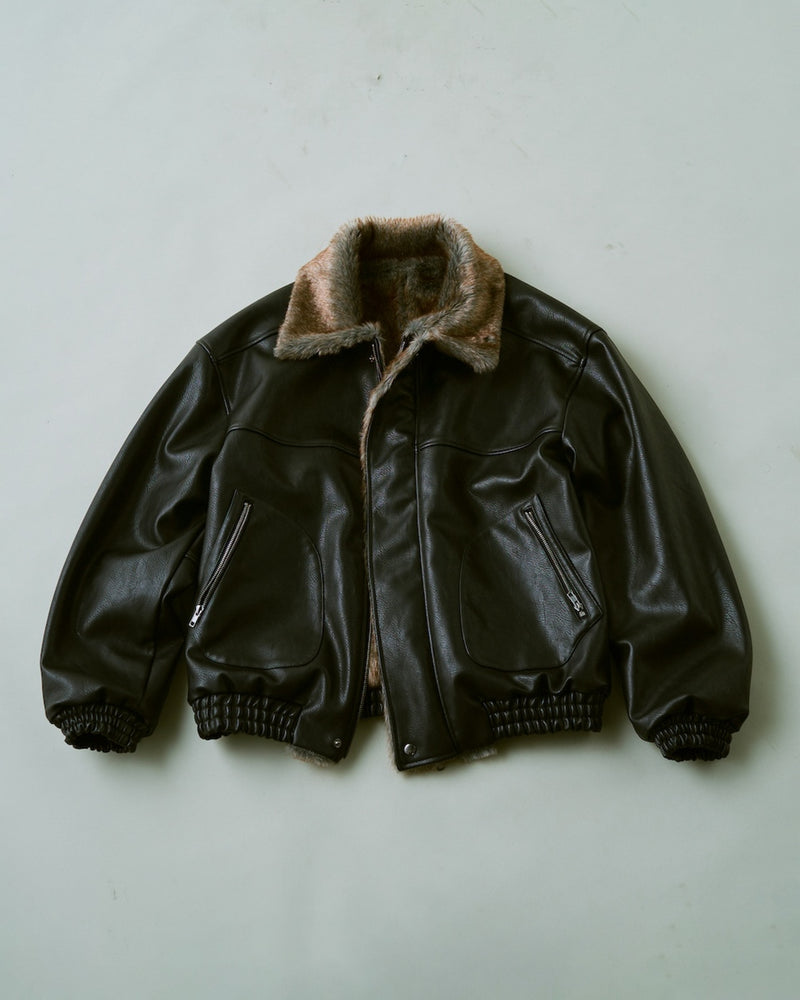 FUR/LEATHER REVERSIBLE JACKET