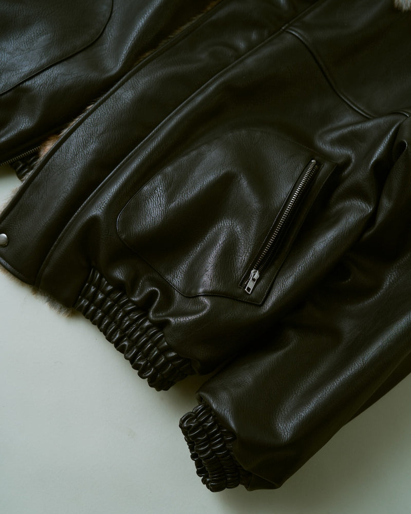 FUR/LEATHER REVERSIBLE JACKET