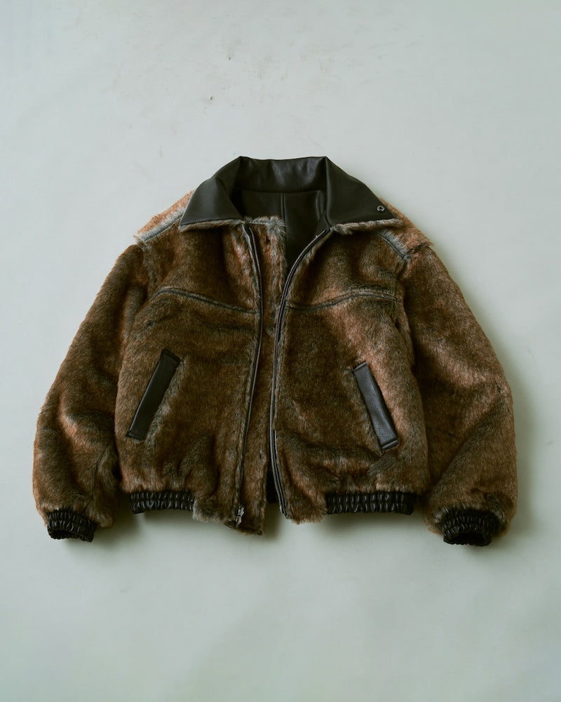 FUR/LEATHER REVERSIBLE JACKET