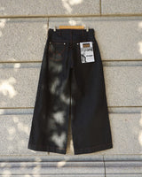 【 CamphorWood × Wrangler 】front zip wide baggy broken denim trousers