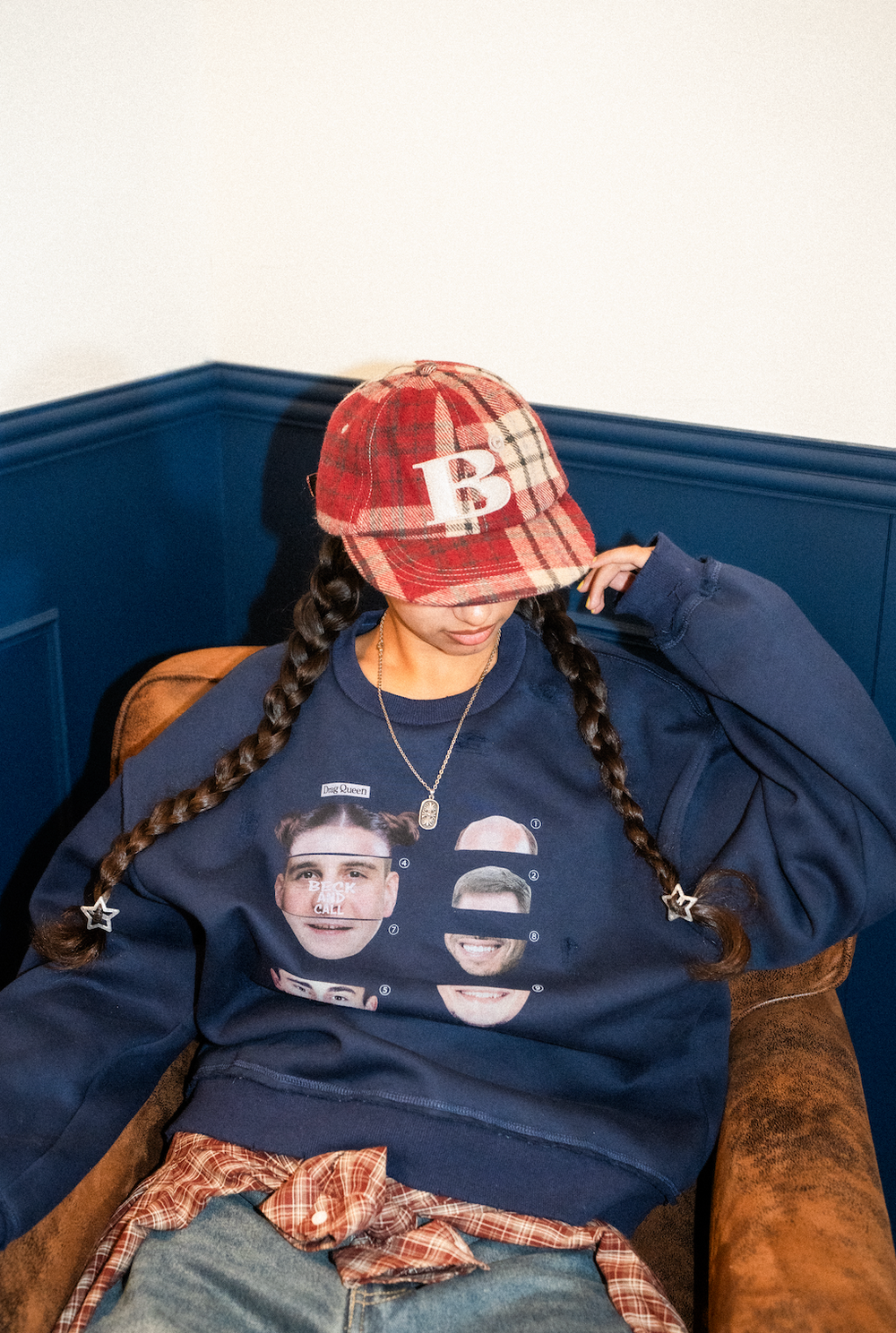 Beck and call B logo チェック柄キャップ Bロゴチェックキャップ – YZ