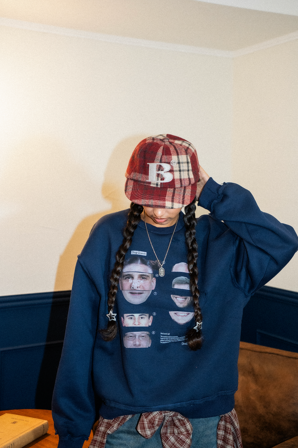 Beck and call B logo チェック柄キャップ B logo Check cap – YZ