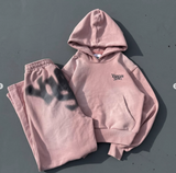 universal logo powder spray sweat pants