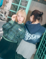 universal logo powder spray hoodie