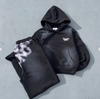 universal logo powder spray hoodie