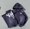 universal logo powder spray hoodie