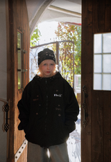 Reversible nylon zip hoodie