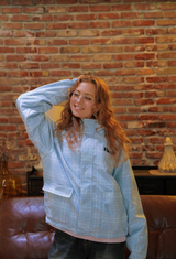 Reversible nylon zip hoodie