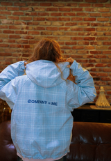 Reversible nylon zip hoodie