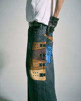 PISTOL HOLSTER COWBOY PRINT DENIM 