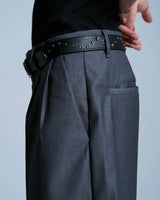 Cut-off layered slacks shorts 