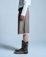 Cut-off layered slacks shorts 