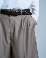 Cut-off layered slacks shorts 