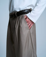 Cut-off layered slacks shorts 