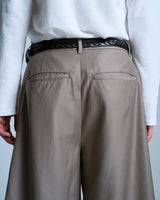 Cut-off layered slacks shorts 
