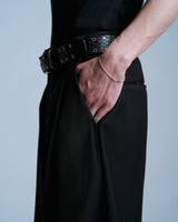 Cut-off layered slacks shorts 