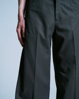 PRESSED POLYESTER FLARE SLACKS 