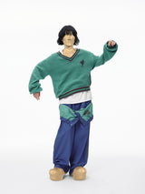 ダブルウエストトラックパンツ 