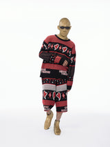 HEART JACQUARD KNIT PANTS 