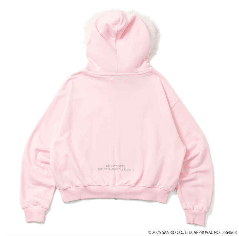 HELLO KITTY 90 Logo Fur Zip Hoodie – YZ