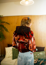 Nylon zip hoodie 