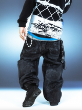 Bullet Logo Painted Dirty Denim Pants 