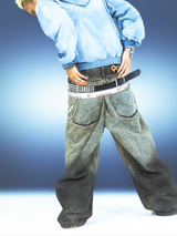 Bullet Logo Mud Fade Super Baggy Denim Pants 