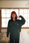 야구 로고 집업 후디 