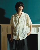 FLOWER BIJOU SHEER H/S 셔츠 