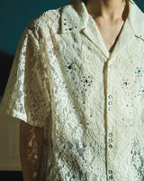 FLOWER BIJOU SHEER H/S 셔츠 