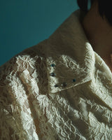 FLOWER BIJOU SHEER H/S 셔츠 
