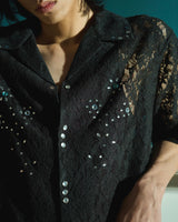 FLOWER BIJOU SHEER H/S 셔츠 
