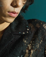 FLOWER BIJOU SHEER H/S 셔츠 