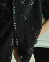 FLOWER BIJOU SHEER H/S 셔츠 