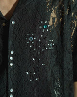 FLOWER BIJOU SHEER H/S 셔츠 