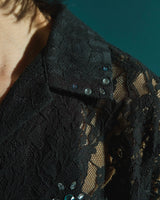 FLOWER BIJOU SHEER H/S 셔츠 