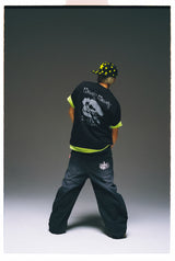 King Logo Slub Denim Buggy Pants